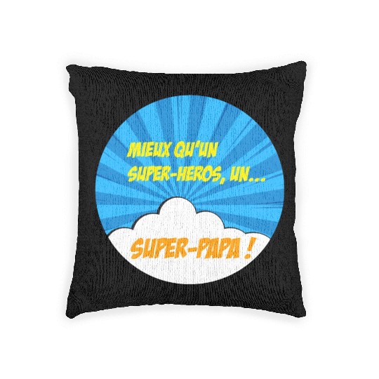 Super-dad super-hero Best dad Father's day Comics Woven Pillows