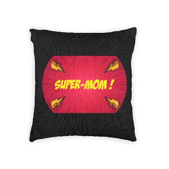 Super-mom super-hero. Best mom Mother's day Comics Woven Pillows