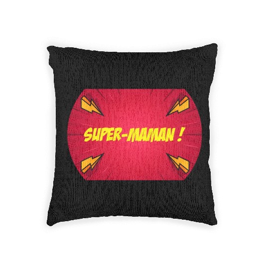 Super-mom super-hero. Best mom Mother's day Comics Woven Pillows