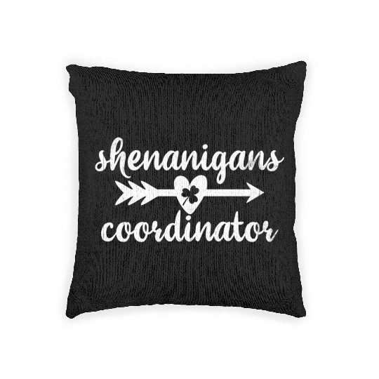 St Patricks Day Lucky Shamrock Luck Shenanigans Co Woven Pillows