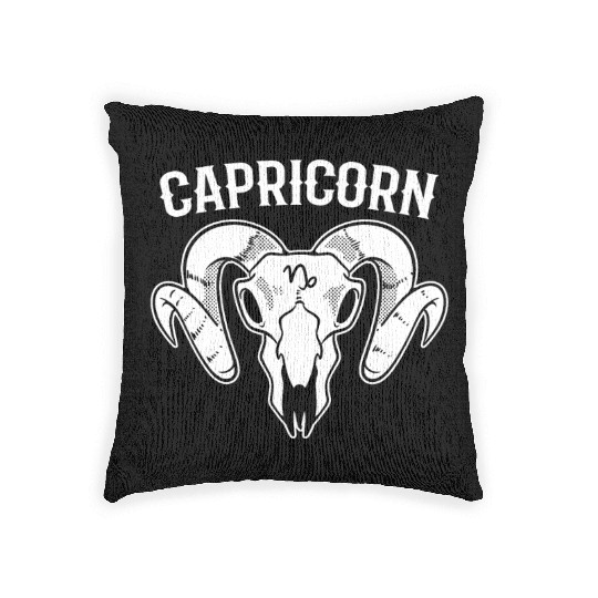 Capricorn Zodiac Sign Tarot Card Reader Woven Pillows