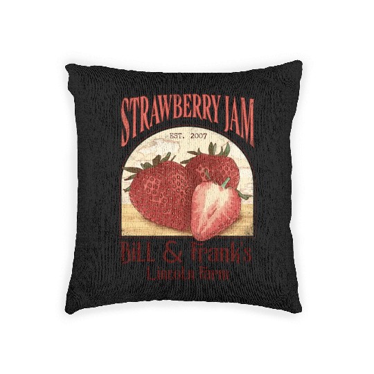 Bill and Frank Strawberry Jam The last of us Woven Pillows