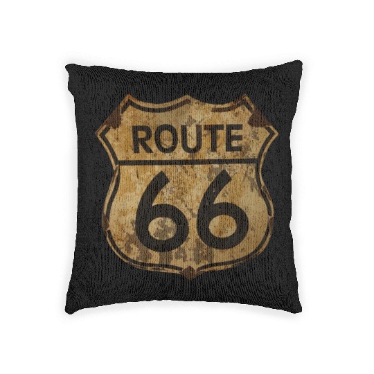 Route 66 USA Woven Pillows