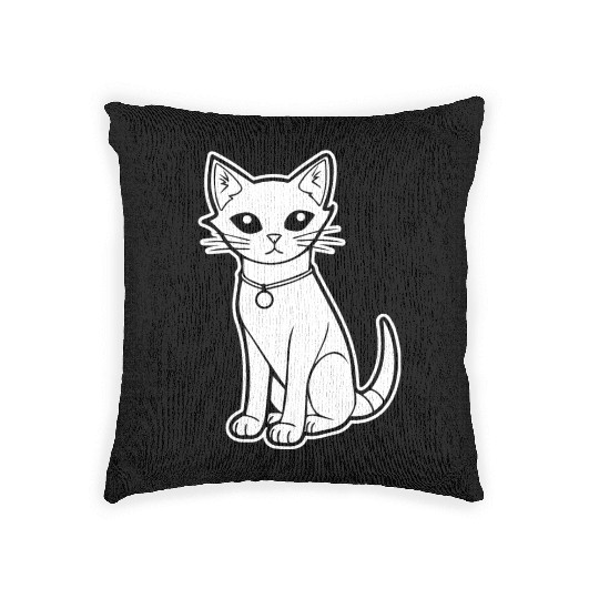 Cat Kitten Feline Meow Woven Pillows