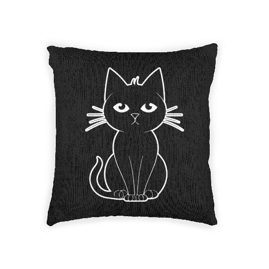 Cat Kitten Feline Meow Woven Pillows