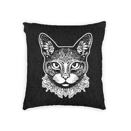 Cat Kitten Feline Meow Woven Pillows