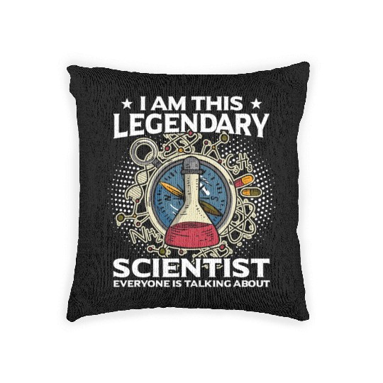 Science Teacher Physics Chemistry Funny scientist Woven Pillows