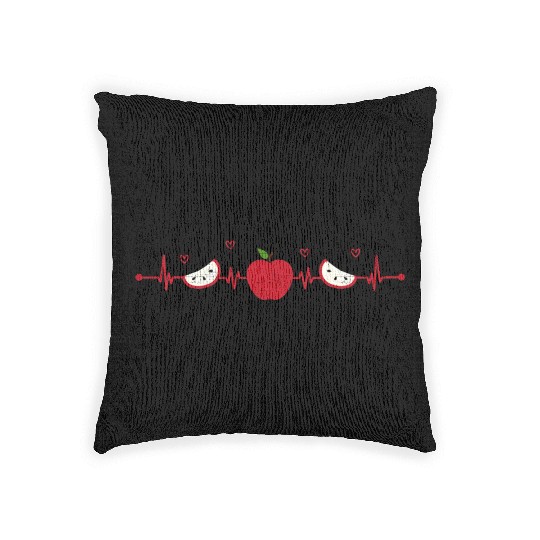 Apples Heartbeat Apple Picking Farmer Picker Woven Pillows