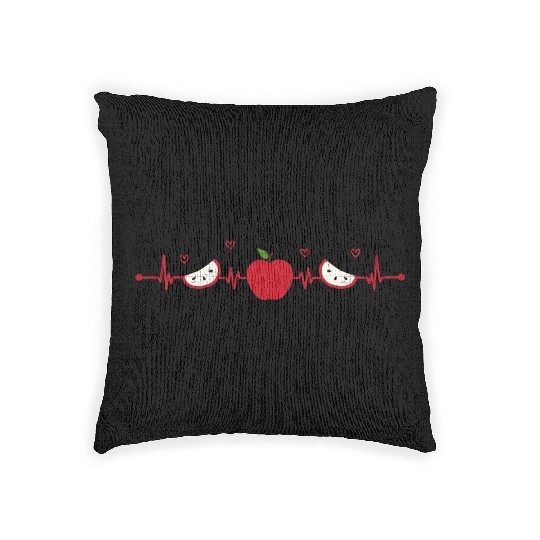 Apples Heartbeat Apple Picking Farmer Picker Woven Pillows
