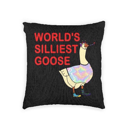 World's Silliest Goose Woven Pillows