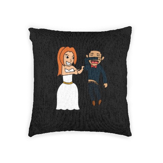 FUNNY BRIDE TO BE I BRIDE SQUAD JUST MARRIED GIFT Woven Pillows