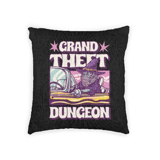 Grand Theft Dungeon Woven Pillows
