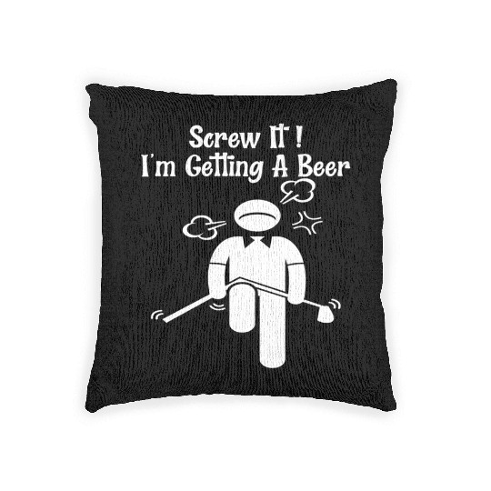 Golf Beer Golfer Father Day Mother Day Woven Pillows