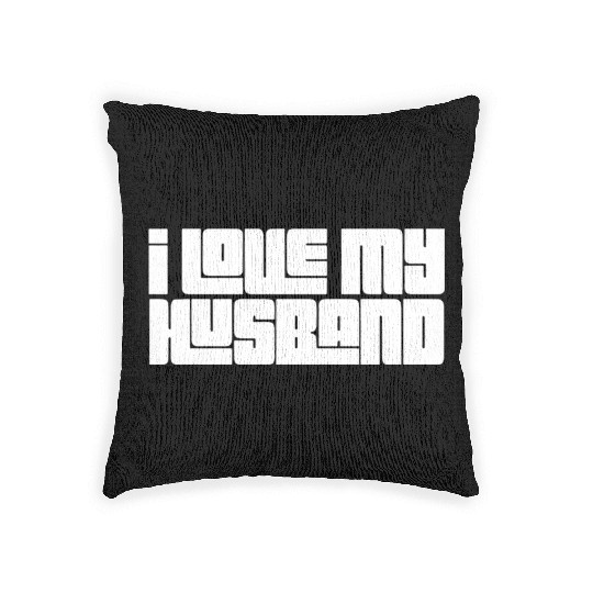 I Love My Husband Woven Pillows