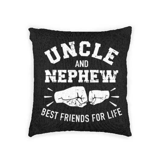 Uncle and Nephew Friends for Life Woven Pillows