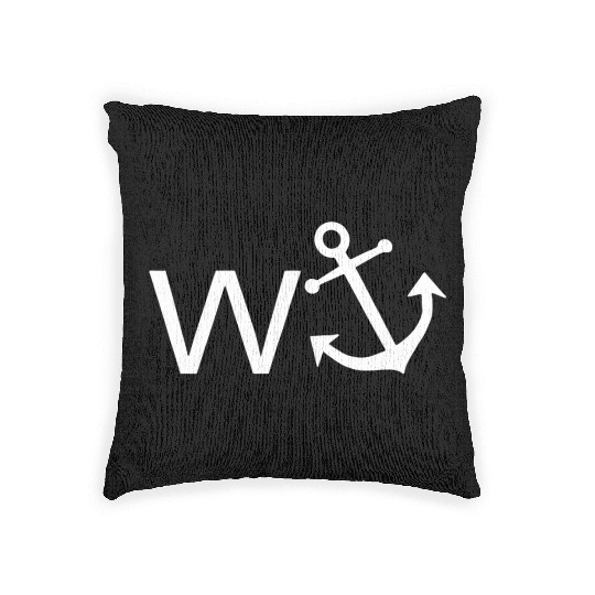 W Anchor Wanker Jerk Slang Woven Pillows