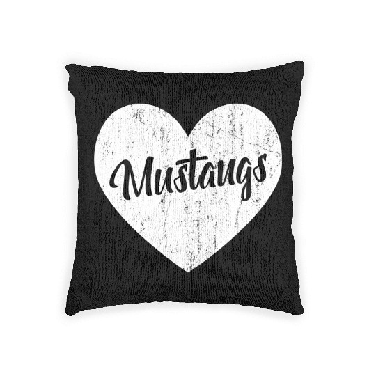 Mustangs School Sports Fan Team Spirit Mascot He Woven Pillows