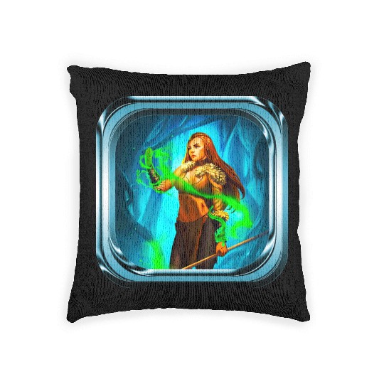 Aspect of the Axolotl gods unchained Woven Pillows