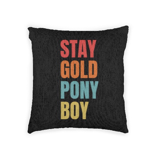 Stay Gold Pony Woven Pillows