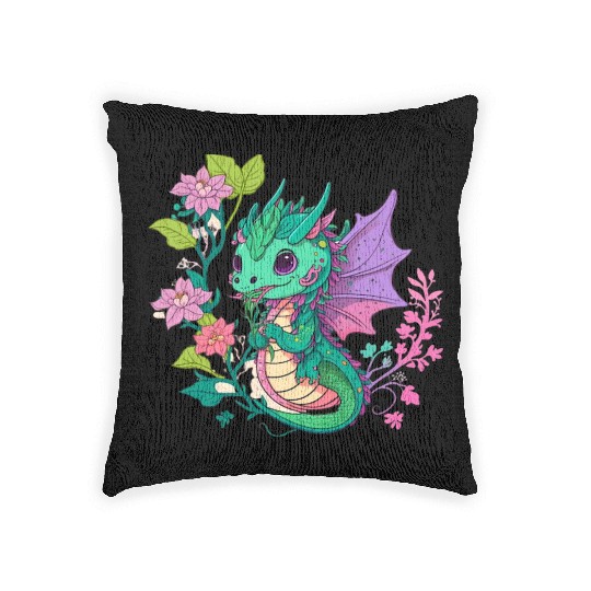 dragon Hello Spring Happiness Time 1 Woven Pillows