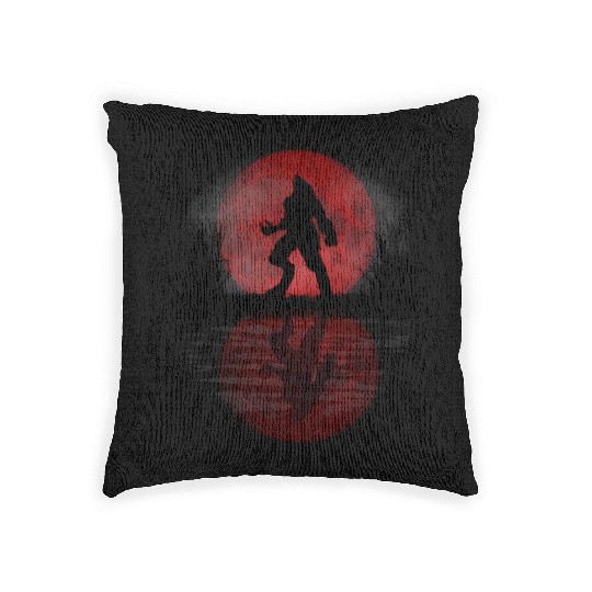 Werewolf Under A Full Blood Moon Howling Woven Pillows