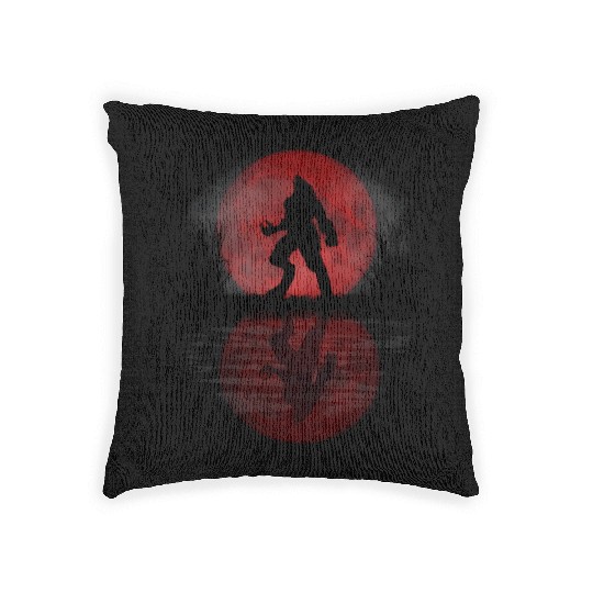 Werewolf Under A Full Blood Moon Howling Woven Pillows