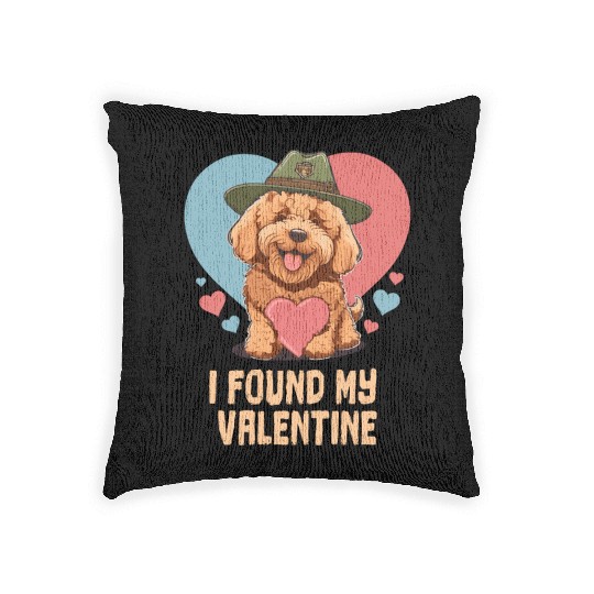 Funny Goldendoodle Dog Dad Doodle Mom Cute Dog Woven Pillows