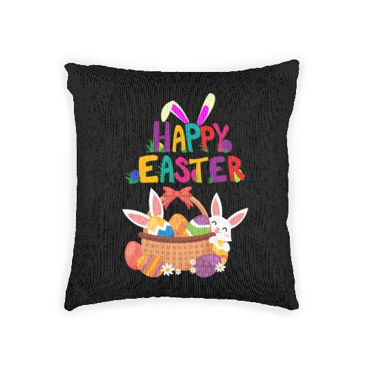 Happy Easter For And Easter Woven Pillows