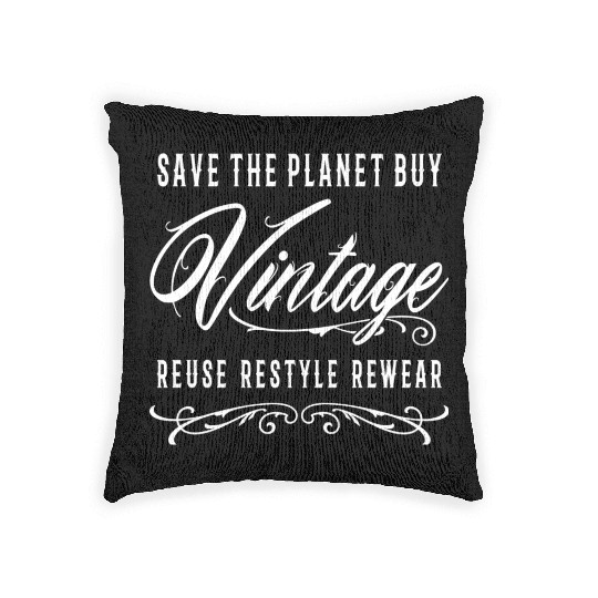 Save The Planet Buy Vintage Woven Pillows