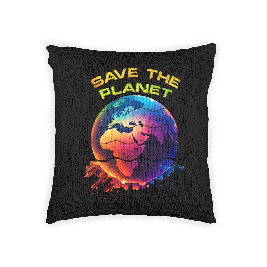 Save the Planet Nature Environment Earth Woven Pillows