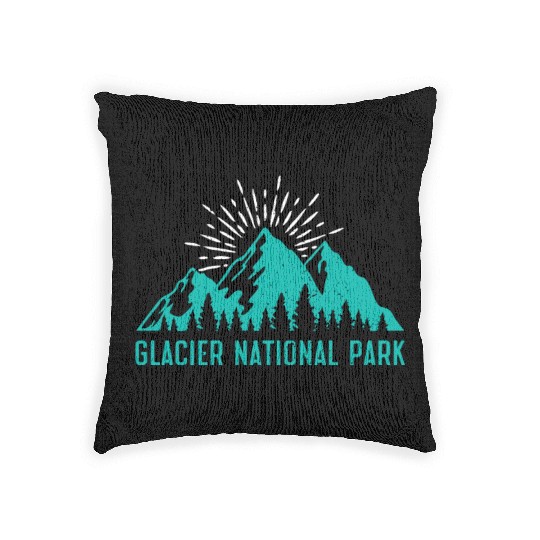 Glacier National Park Mountaineers Mountain lover Woven Pillows