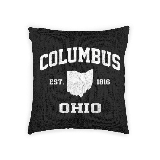Columbus Ohio Oh State Athletic Style Woven Pillows