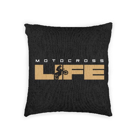 Dirt Bike Motocross Woven Pillows