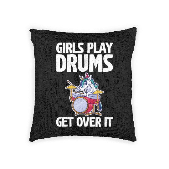 Girls Play Drums, Get Over It 2 Woven Pillows