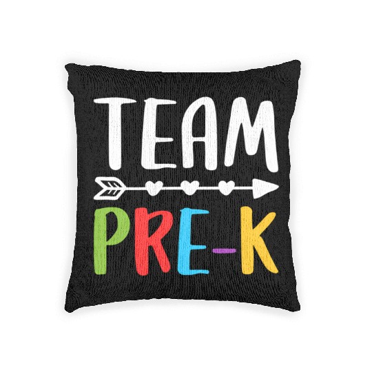 Team Pre-K Teacher Back To School Woven Pillows