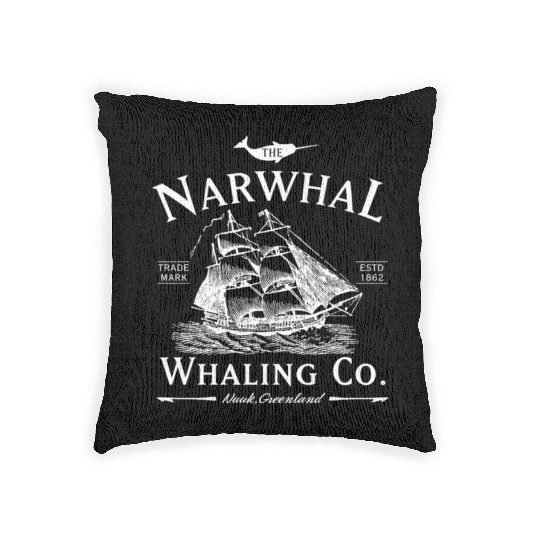 Narwhal Whaling Co Woven Pillows