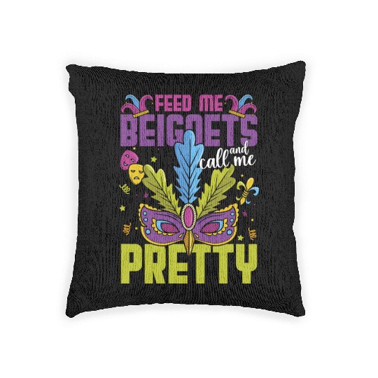 Mardi Gras Parade Fool Street Festival Woven Pillows