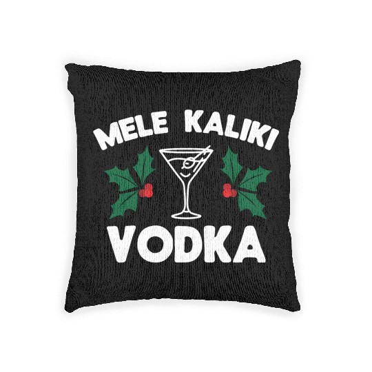 Mele Kaliki Vodka Kalikimaka Woven Pillows