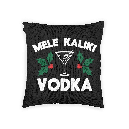 Mele Kaliki Vodka Kalikimaka Woven Pillows