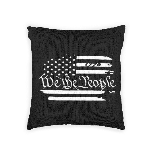 Old American Flag Patriotic 1776 We The People Usa Woven Pillows
