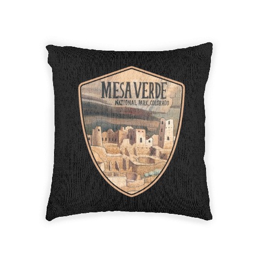 mesa verde national park Woven Pillows