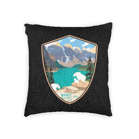 Banff national park Woven Pillows