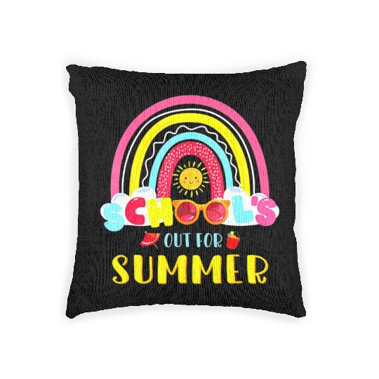 Last Day Of School Schools Out For Summer Teacher Woven Pillows