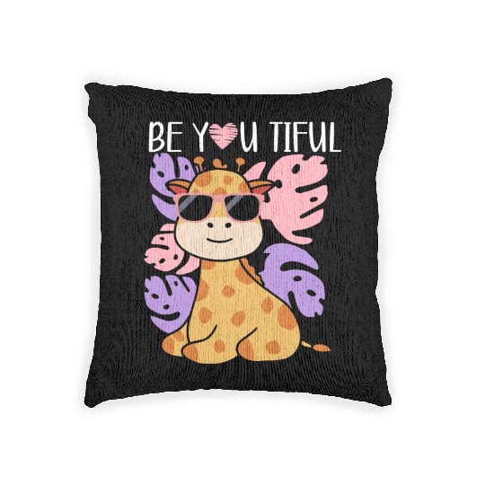 Giraffe Animal Lover Widlife Safari Zoo Zookeeper Woven Pillows