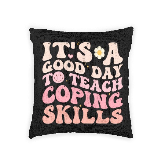 Teach ing Skills Teacher Back To School Counselor Woven Pillows