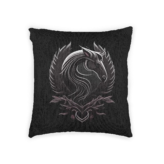 Horseshoe and Horse Woven Pillows