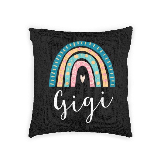 Gigi Rainbow For Grandma Family Woven Pillows