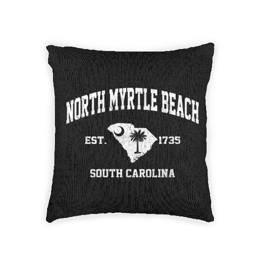 North Myrtle Beach South Carolina Sc State Athleti Woven Pillows