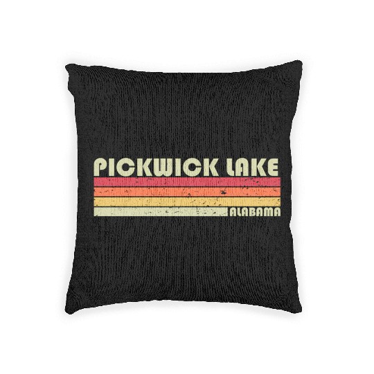 Pickwick Lake Albm Fishing Camping Summer Woven Pillows