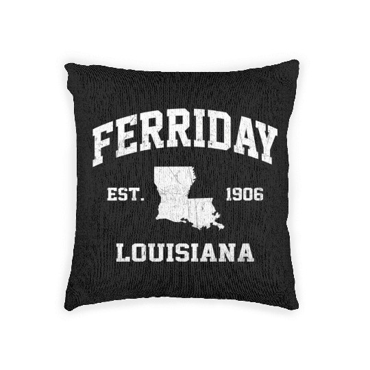 Ferriday Louisiana La State Athletic Style Woven Pillows
